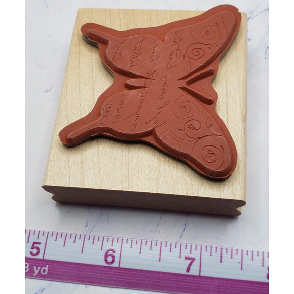 Stampin' Up! Butterfly Friend Flourish Encouraging Words Mounted Rubber Stamp - Picture 7 of 7